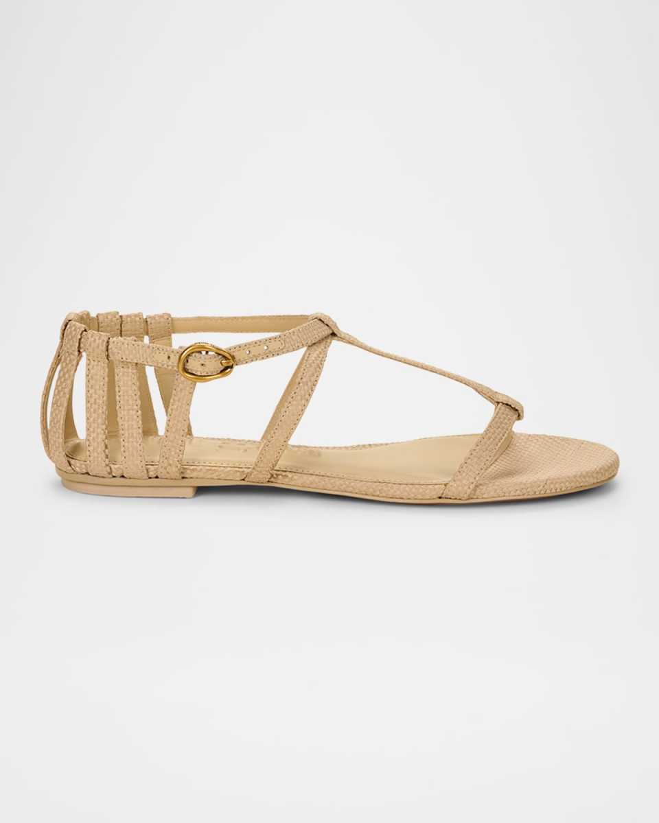 Cecilia Raffia Ankle-Strap Sandals